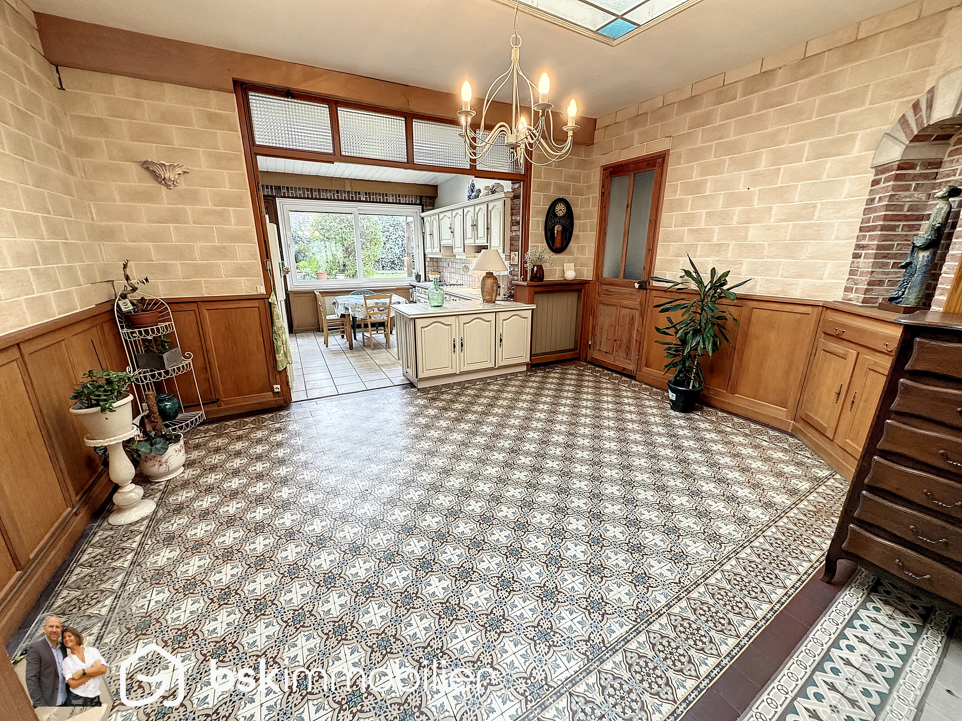 Hall d'entrée avec carreaux de ciment maison Hénin-Beaumont